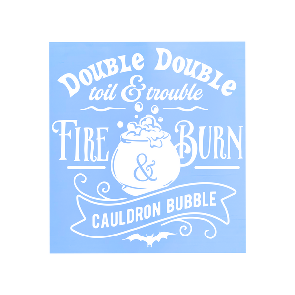 Die Cut Vinyl Witch Quote Decal "Double Double Toil & Trouble" Car / Truck / Laptop Decal