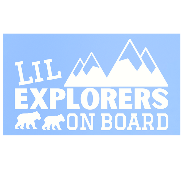 Die Cut Vinyl "Lil Explorers On Board" Decal