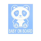 Die Cut Panda Baby On Board Decal