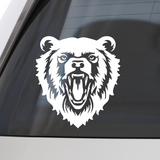 Die Cut Vinyl Roaring Grizzly Bear Decal - Vehicle / Window Decal - Get Decaled