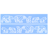 Die Cut Vinyl Bear Family Decal - Vehicle / Window Decal