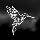Die Cut Vinyl Decal - Hummingbird Wildflowers