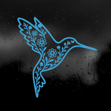 Die Cut Vinyl Decal - Hummingbird Wildflowers