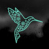 Die Cut Vinyl Decal - Hummingbird Wildflowers