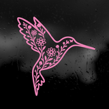 Die Cut Vinyl Decal - Hummingbird Wildflowers