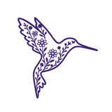 Die Cut Vinyl Decal - Hummingbird Wildflowers