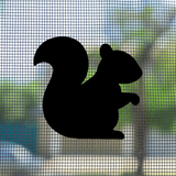 Pack Of Oracal 751 Vinyl Retractable Screen Door / Window Screen Decals - Squirrel