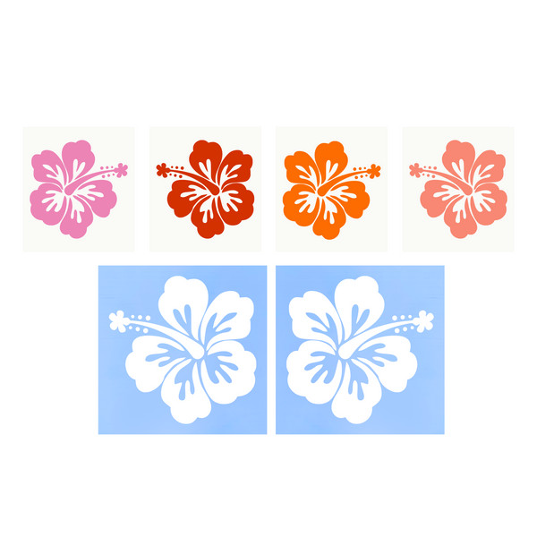 Hibiscus Flower High Quality Custom Vinyl Car Truck Laptop Mirror and Mug Decal