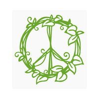Die Cut Vinyl Peace Sign Vine Dye Cut Decal