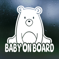decal, decals, baby on board, baby on board decal, decal, decal shop, baby car decal, bear baby on board, get decaled