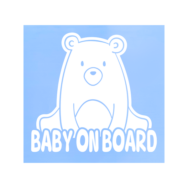decal, decals, baby on board, baby on board decal, decal, decal shop, baby car decal, bear baby on board, get decaled