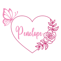 Die Cut Vinyl Customizable Heart Rose Wreath Wall Decal - DIY Nursery , Bedroom, Decor