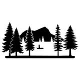 New 2026 Die Cut Vinyl Fishing Scene Decal