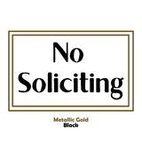Die Cut Vinyl No Soliciting Decal With Double Border