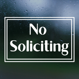 Die Cut Vinyl No Soliciting Decal With Double Border