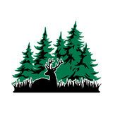 Die Cut Vinyl Bedding Buck Scene Decal - Get Decaled