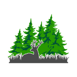 Die Cut Vinyl Bedding Buck Scene Decal - Get Decaled
