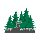 Die Cut Vinyl Bedding Buck Scene Decal - Get Decaled