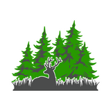 Die Cut Vinyl Bedding Buck Scene Decal - Get Decaled