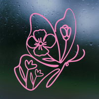 Die Cut Vinyl Line Art Butterfly Vinyl Decal / Sticker Decal