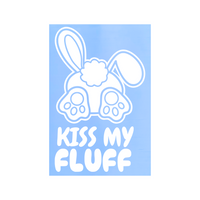 Die Cut Vinyl Funny "Kiss My Fluff" Decal - Waterproof Vehicle Decal, Window Decal, Glass Decal