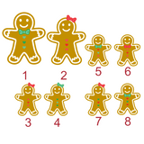 christmas decals, gingerbread family decal, gingerbread sticker, stickers, custom stickers, get decaled, vinyl decals