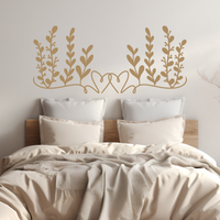 Die Cut Vinyl Boho Heart & Plant Wall Decal - Living Room Decal, Bedroom Decal, Bathroom Decal
