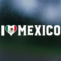 Die Cut Vinyl & Sticker Combo "I Love Mexico" - Waterproof Vehicle / Window Decal