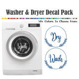 Dye Cut Vinyl Boho Washer And Dryer Decal Set