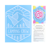 Die Cut Vinyl "Camping Crew" Decal - Camper Decal, Vehicle Decal, Trailer Decal