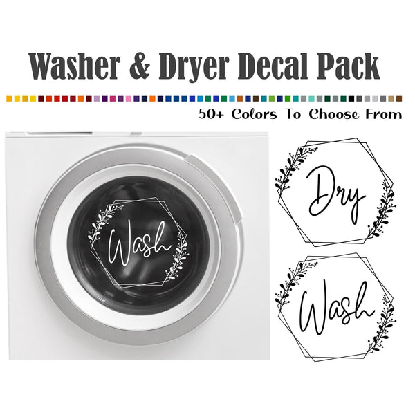 Geometric Wreath Washer & Dryer Decal Pack