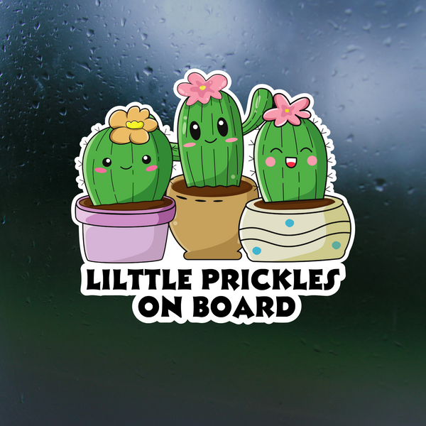 Waterproof "Little Prickles On Board" Sticker Decal
