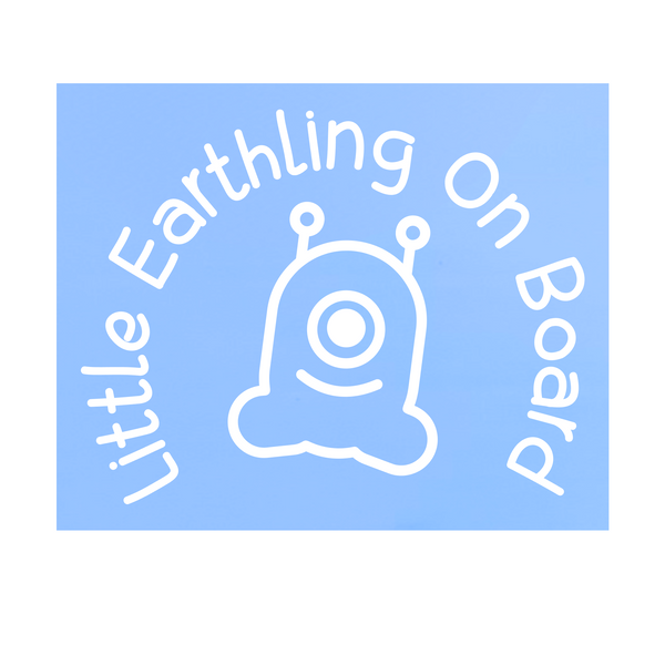 Die Cut Vinyl Baby Alien On Board Decal