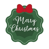Create Your Own Waterproof "Merry Christmas" Wreath Vinyl Sticker Pack