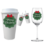 Create Your Own Waterproof "Merry Christmas" Wreath Vinyl Sticker Pack