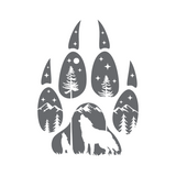 Die Cut Vinyl Custom Wolf Paw Outdoor Scene Decal - Vehicle / Camper / Window Decal
