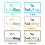 Die Cut Vinyl No Soliciting Decal With Double Border
