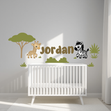 Die Cut Vinyl Decal Pack - Customizable Safari Themed Nursery Decor