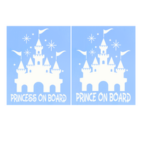 Die Cut Vinyl Princess / Prince On Board Baby On Board Decal -  Window / Vehicle Decal