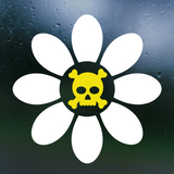 Die Cut Vinyl Punk Style Skull Flower Decal Stickers - Waterproof Vinyl Decals