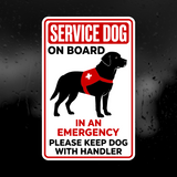 Black Lab Service Dog Vehicle Decal - Waterproof Vinyl