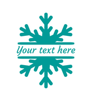 Die Cut Vinyl Customizable Snowflake Monogram Decals - Christmas Crafts