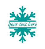 Die Cut Vinyl Customizable Snowflake Monogram Decals - Christmas Crafts