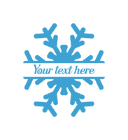 Die Cut Vinyl Customizable Snowflake Monogram Decals - Christmas Crafts