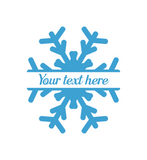 Die Cut Vinyl Customizable Snowflake Monogram Decals - Christmas Crafts