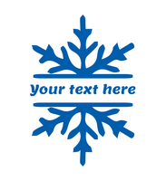 Die Cut Vinyl Customizable Snowflake Monogram Decals - Christmas Crafts