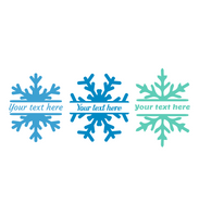 Die Cut Vinyl Customizable Snowflake Monogram Decals - Christmas Crafts