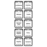 53 Pc Vinyl Waterproof Kitchen Spice Decal Sticker Pack