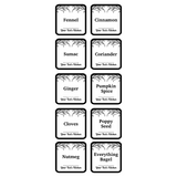 53 Pc Vinyl Waterproof Kitchen Spice Decal Sticker Pack