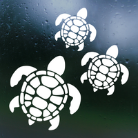 Die Cut Vinyl Turtle Family Decal - Car Decal, Truck Decal, Window Decal
